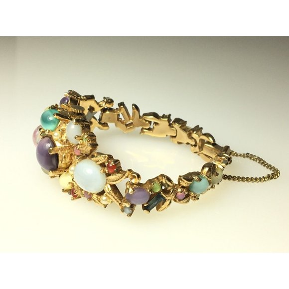 Vintage Fruit Salad Pedre Hidden Dial 17 Jewel Swiss Watch  1960s. Winds & Runs - Picture 4 of 14